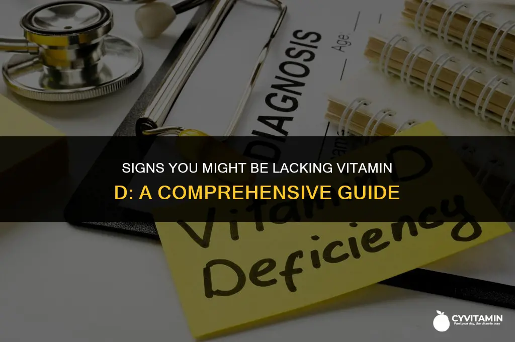 what are symptoms for vitamin d deficiency