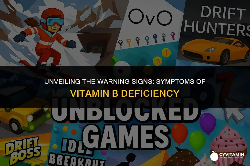 what are symptoms of vitamin b deficiency