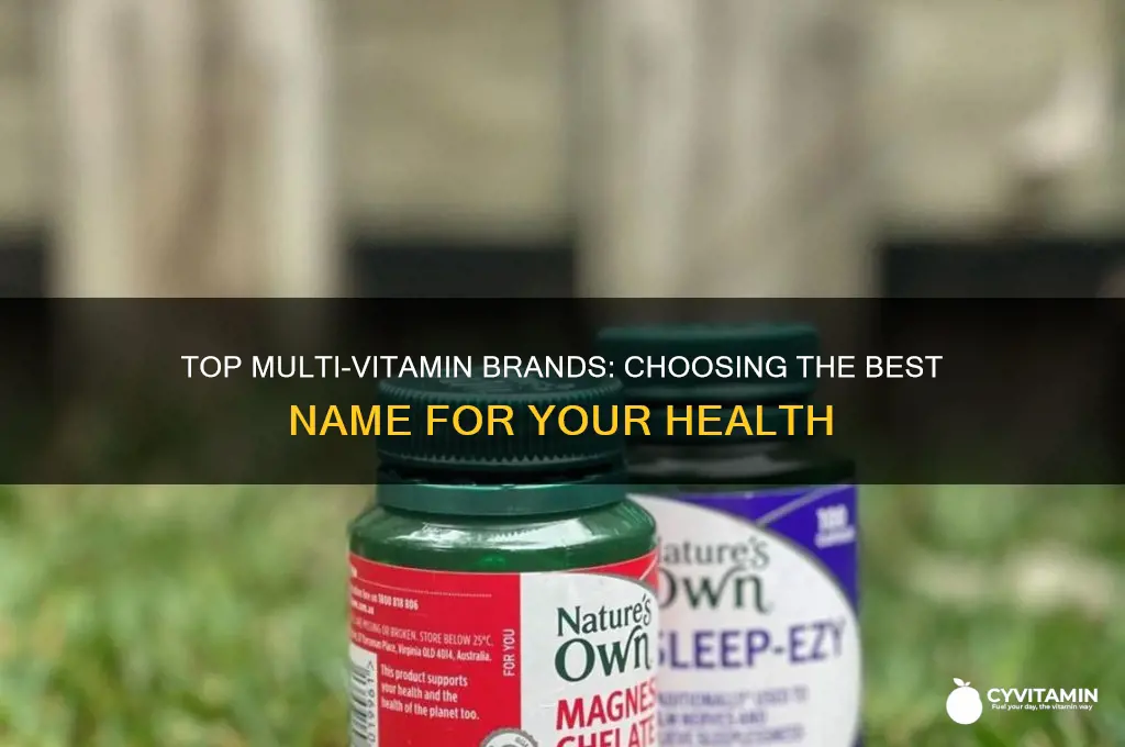 what are the best brand name for multi vitamins