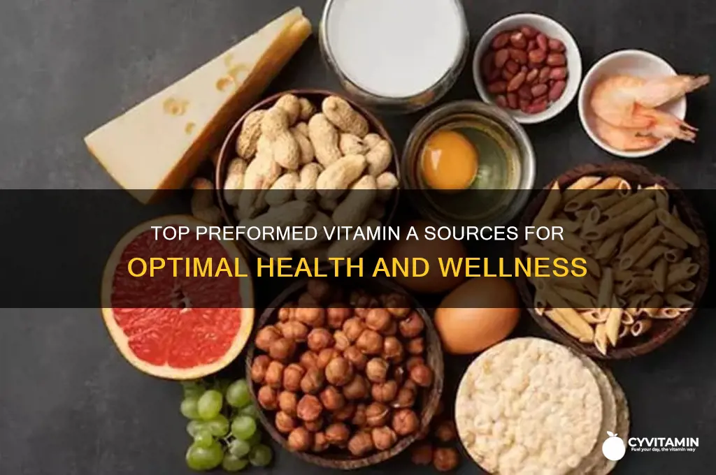 what are the best sources of prefprmed vitamin a
