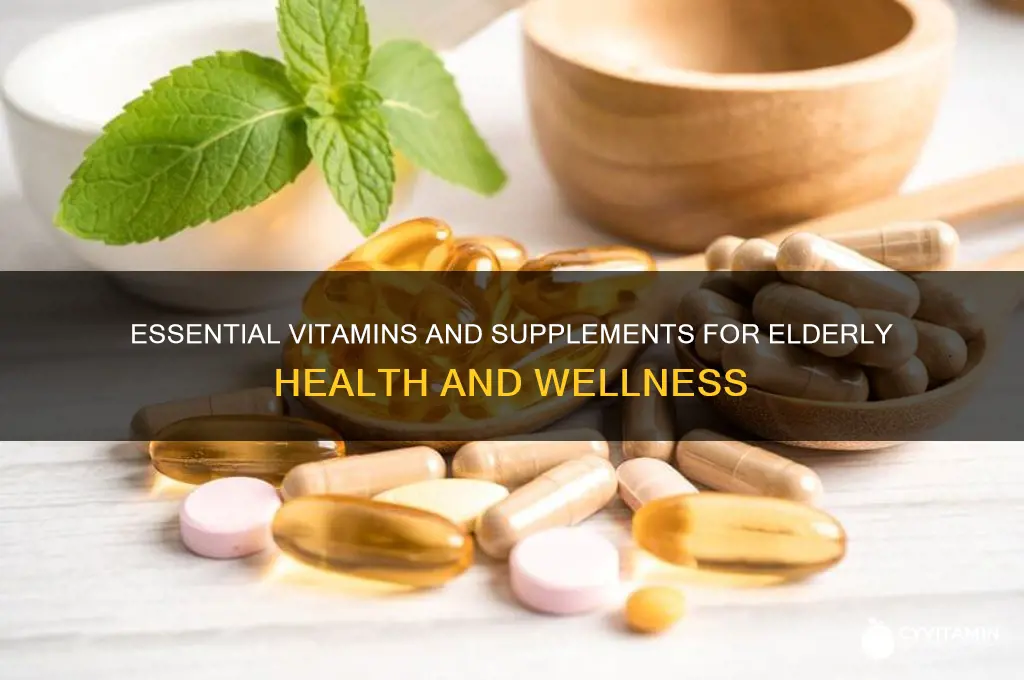what are the best vitamins and supplements for the elderly