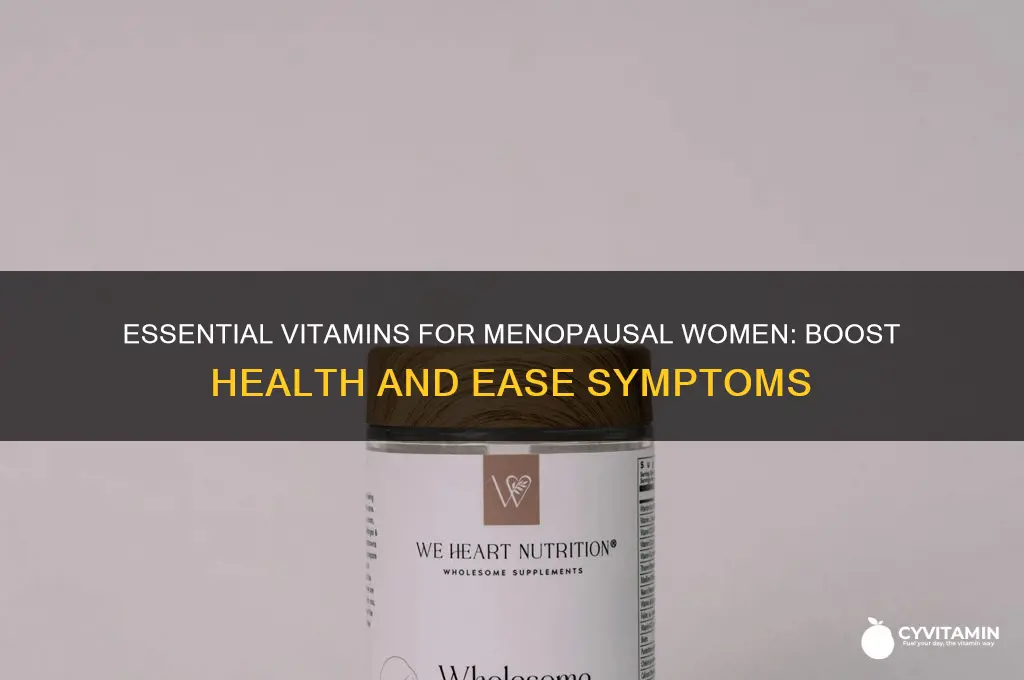 what are the best vitamins for women in mentopause