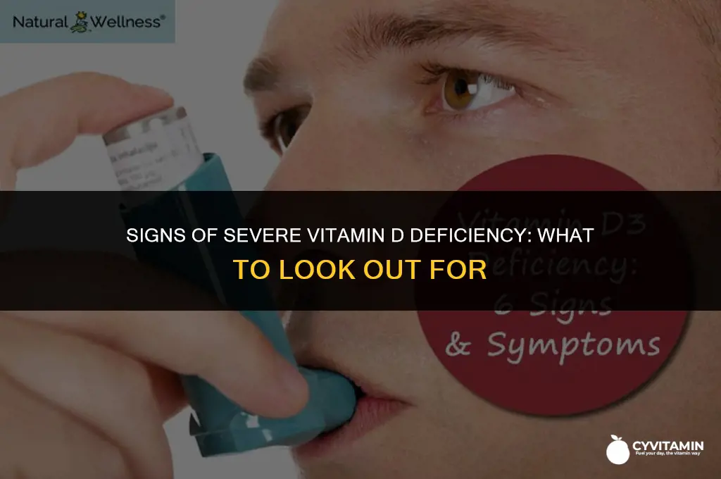 what are the symptoms of a severe vitamin d deficiency