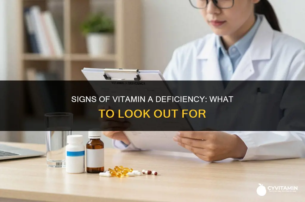what are the symptoms of low vitamin a