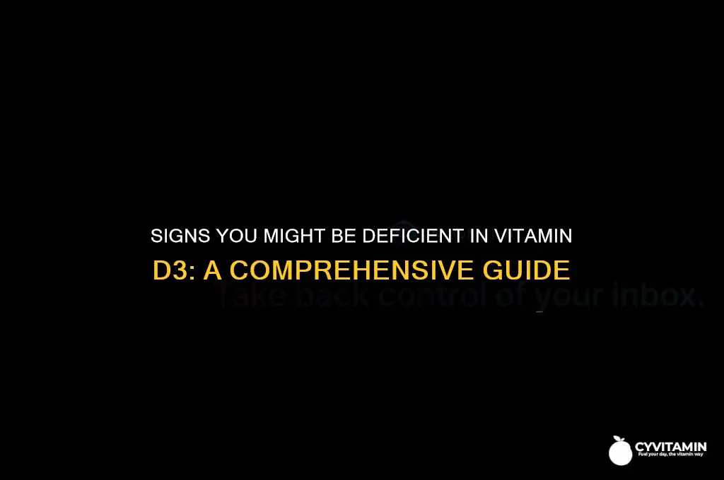what are the symptoms of low vitamin d3