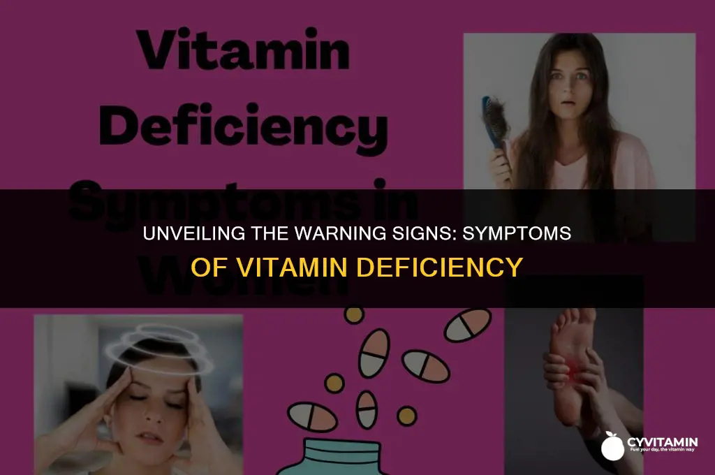 what are the symptoms of vitamin deficiency