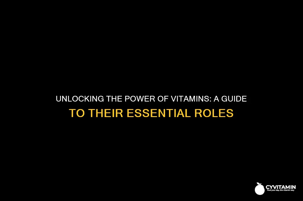 what are vitamins used for