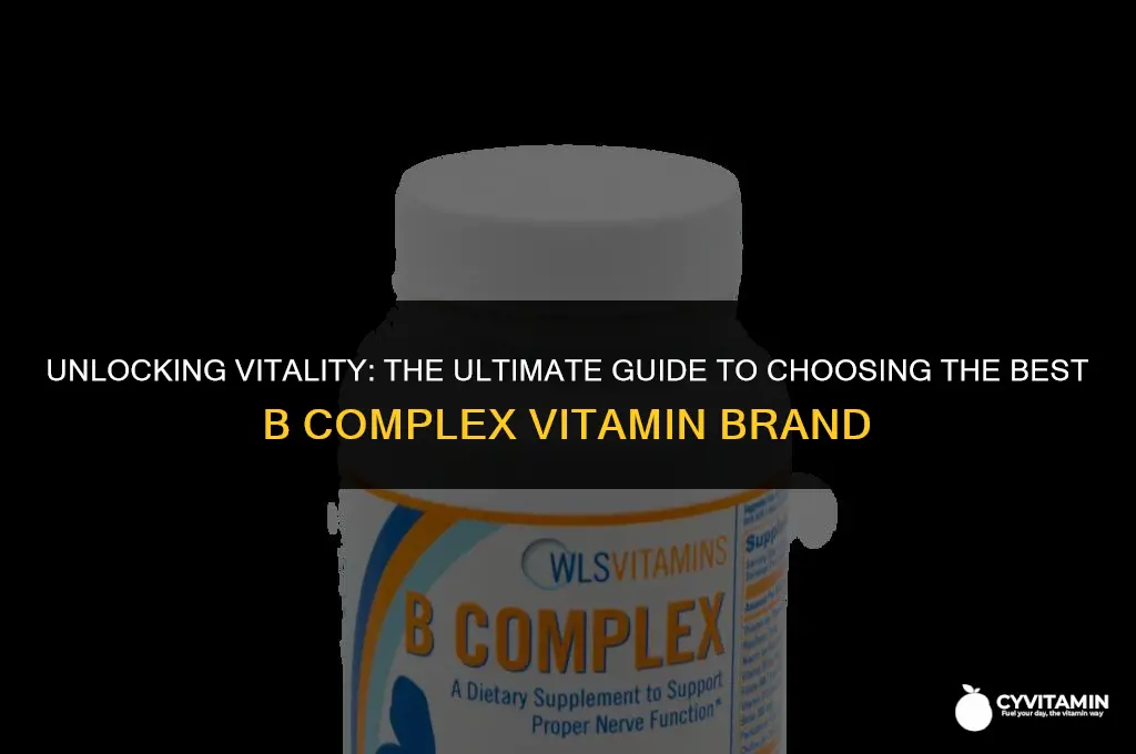 what brand of b complex vitamin is best