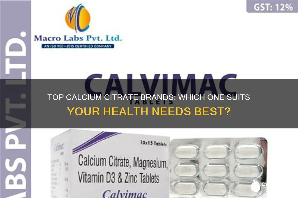 what brand of calcium citrate is best