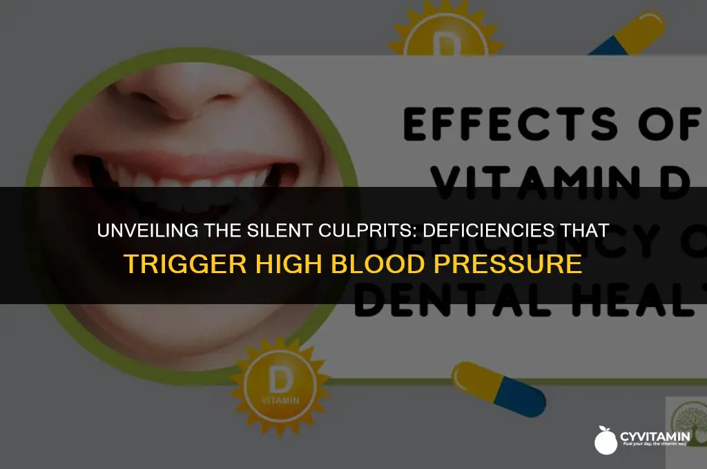 what deficiency cause high blood pressure