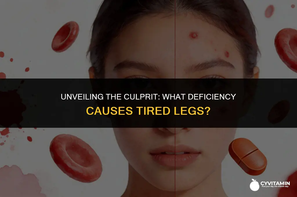 what deficiency causes tired legs