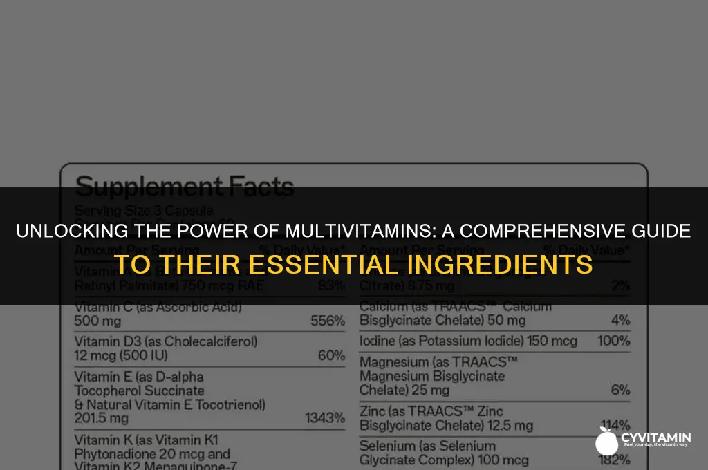 what does multivitamin contain