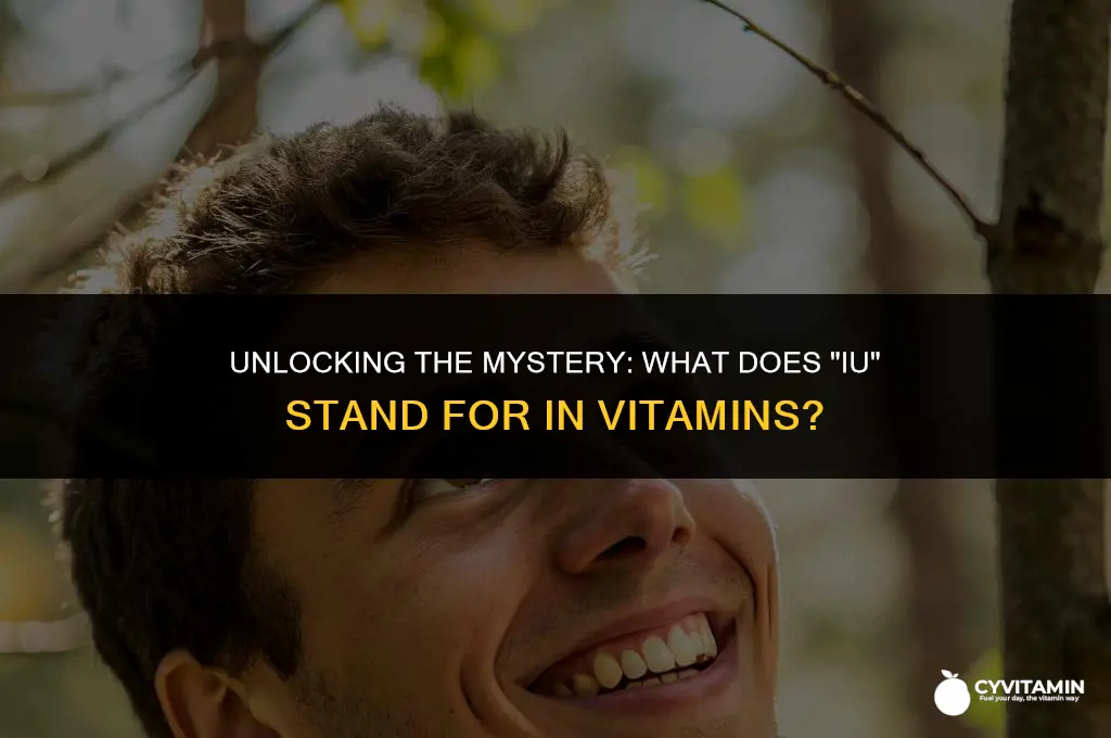 what does the iu stand for in vitamins