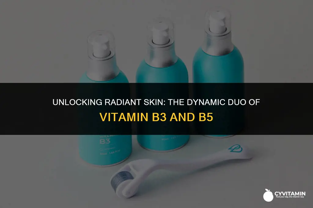 what does vitamin b3 and b5 do for skin