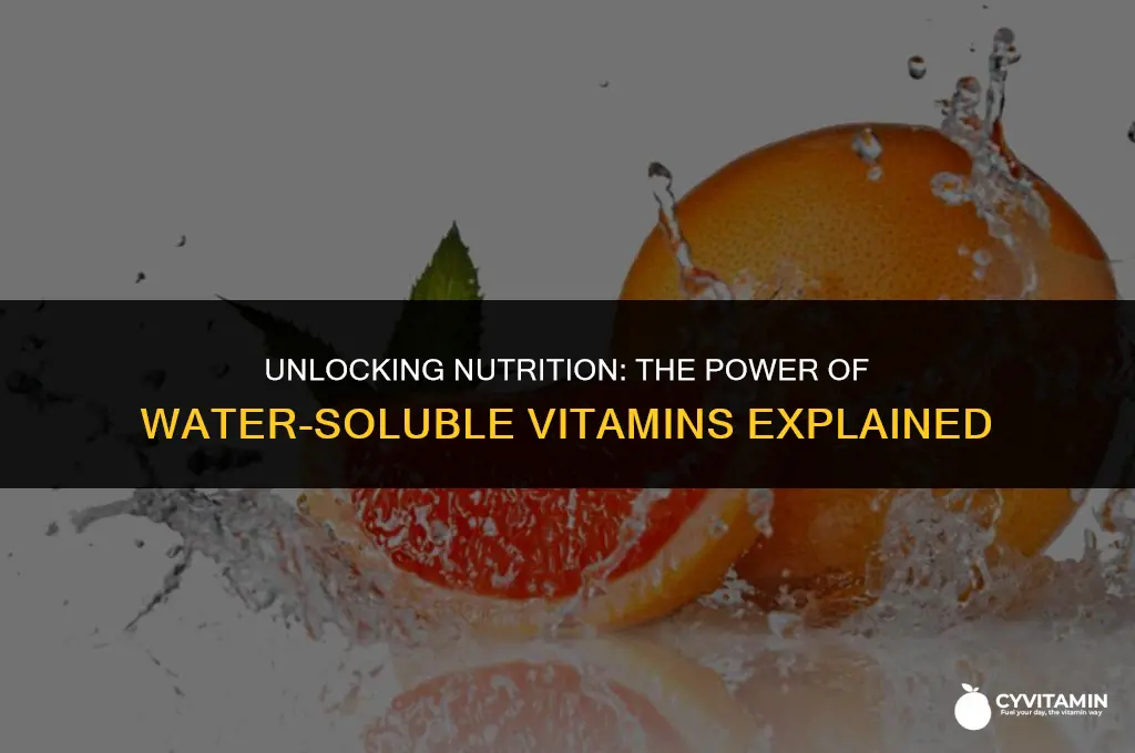 what does water soluble vitamins mean