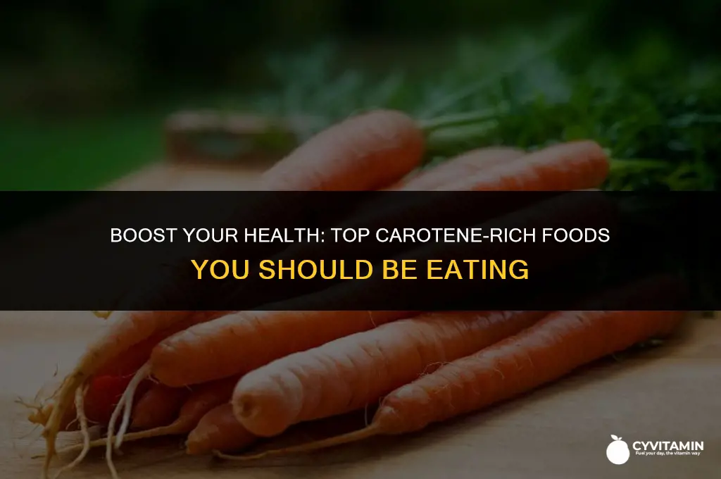 what foods are high in carotene