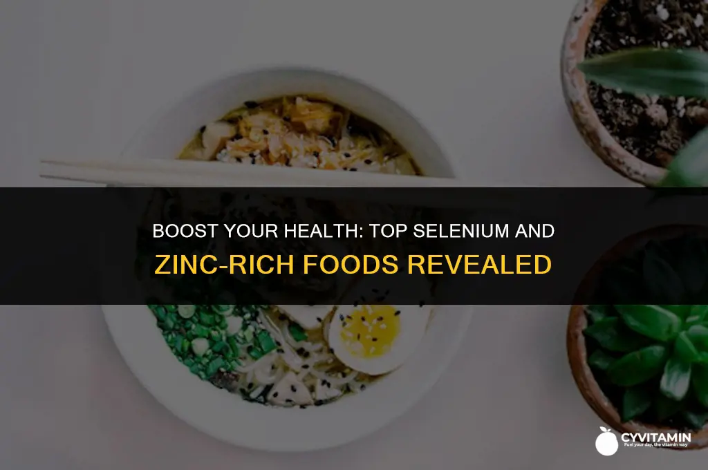what foods have selenium and zinc