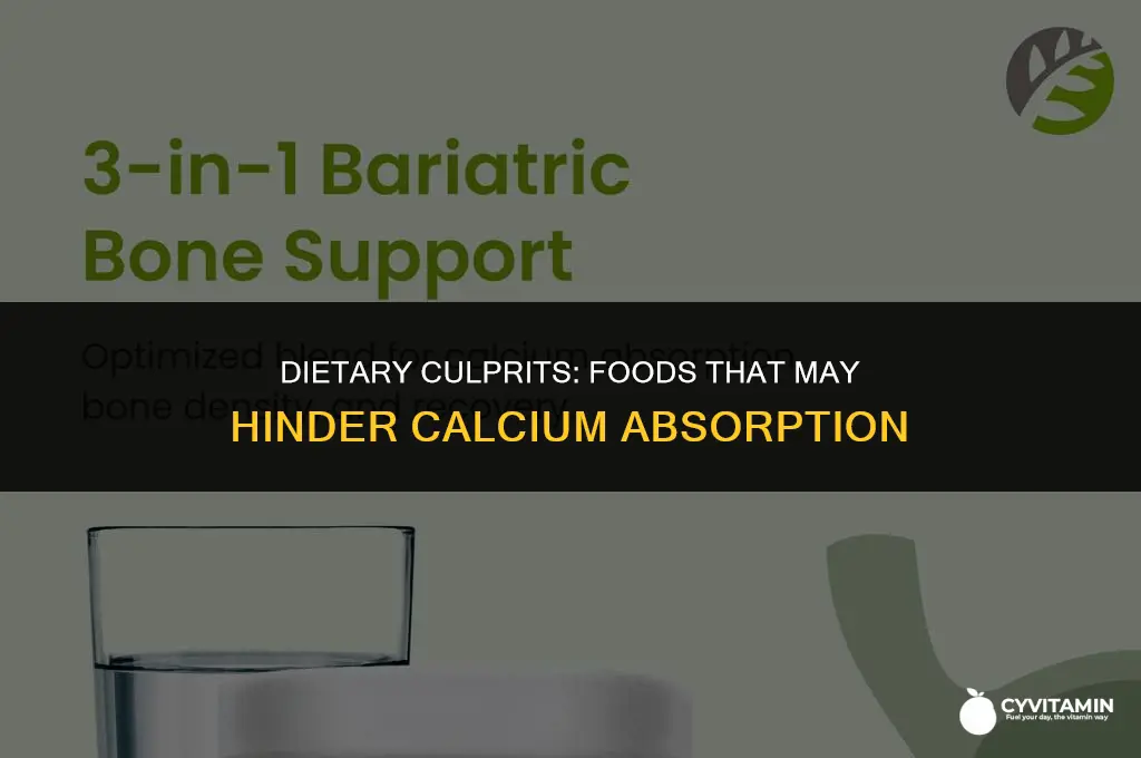 what foods inhibit calcium absorption