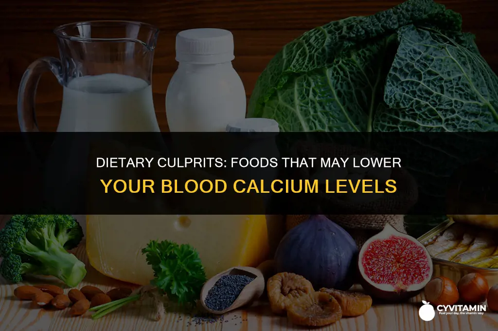 what foods reduce calcium in blood