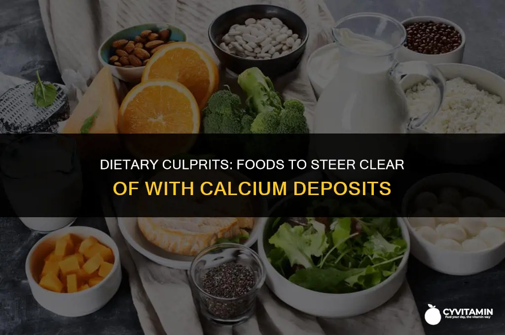what foods to avoid if you have calcium deposits