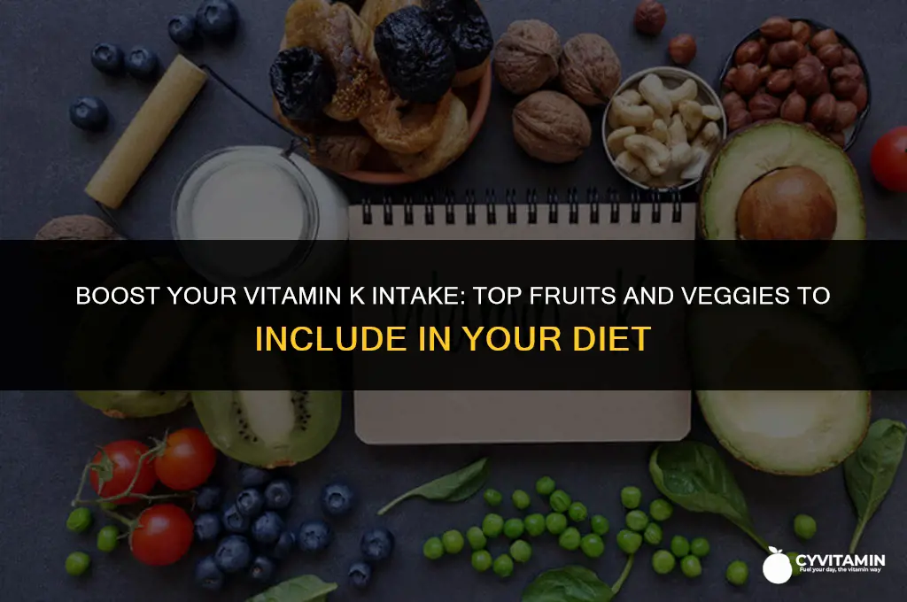 what fruits and vegetables are high in vitamin k