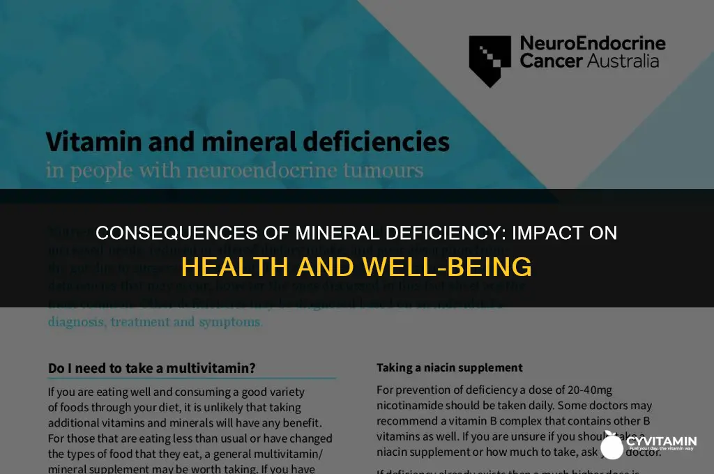 what happens if you dont have enough minerals