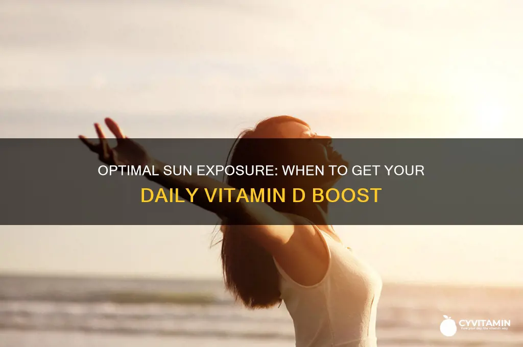 what is best time to get vitamin d from sun