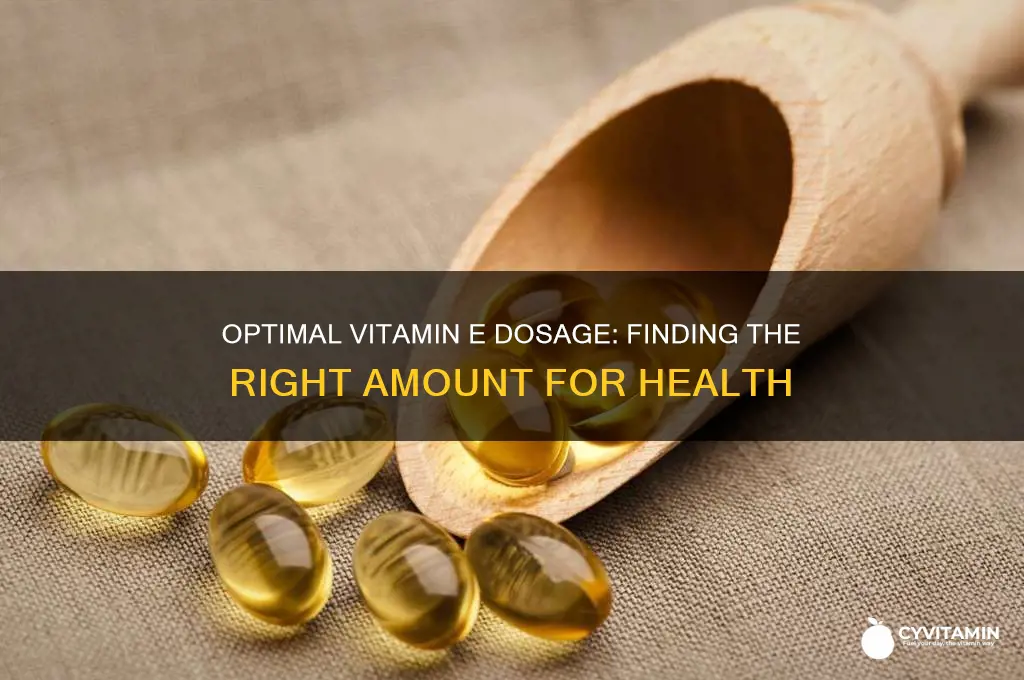what is the best amount of vitamin e to take