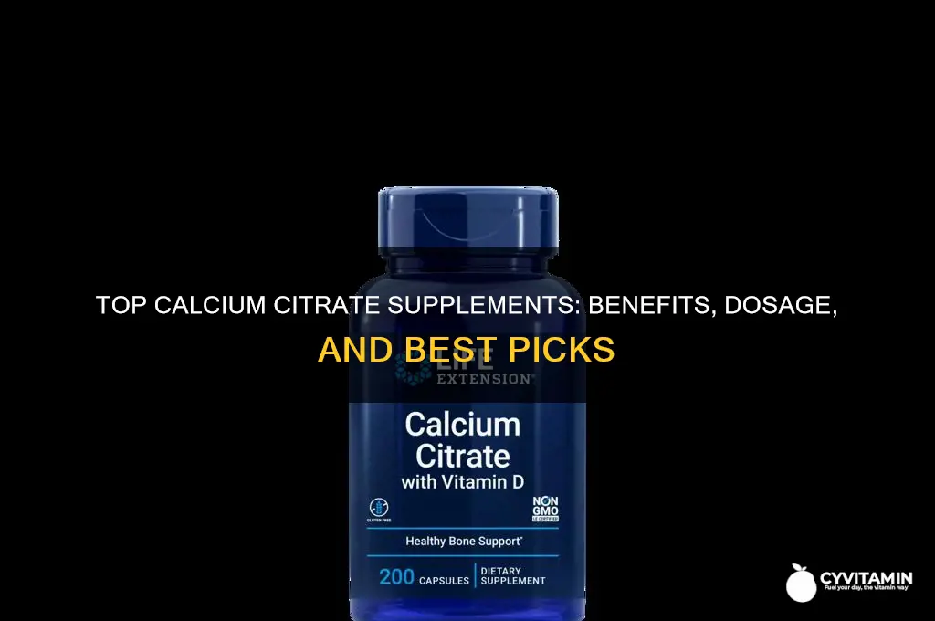 what is the best calcium citrate supplement