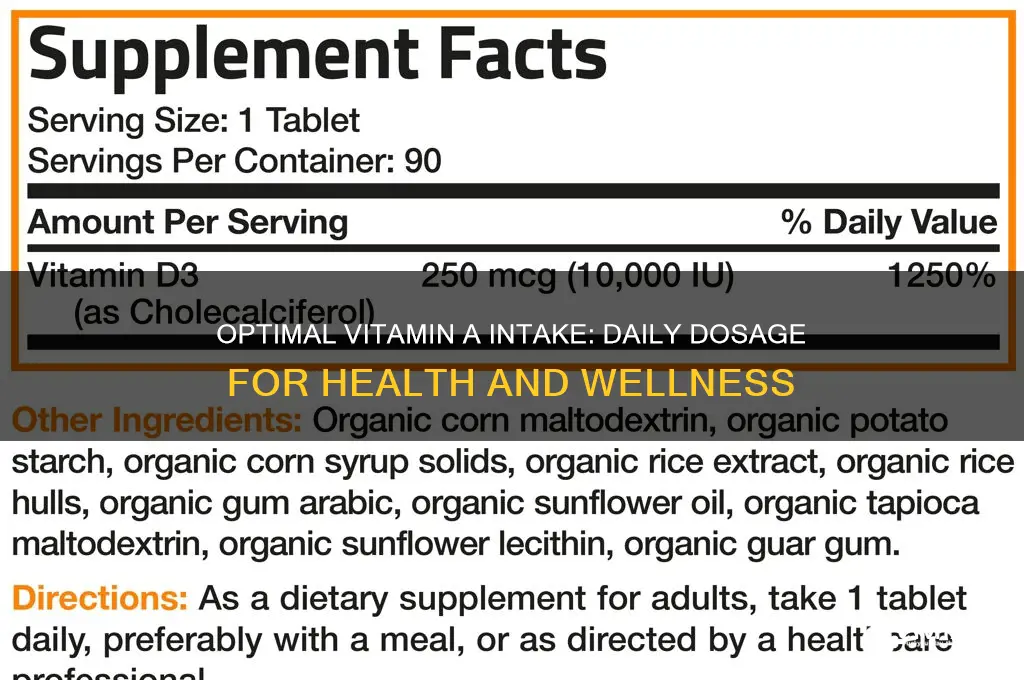 what is the best daily dosage of vitamin a