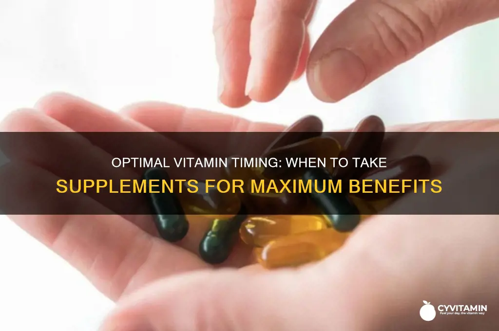 what is the best time for taking vitamins