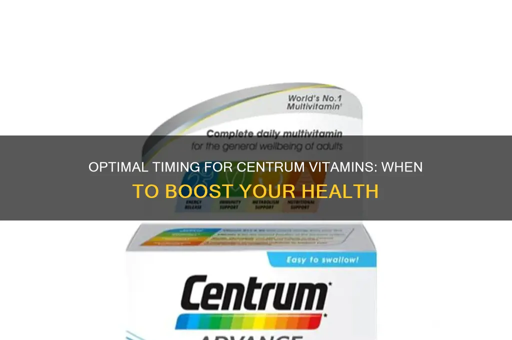 what is the best time to drink centrum vitamins