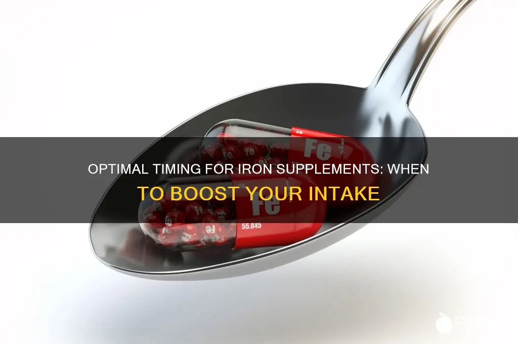 what is the best time to drink iron vitamins
