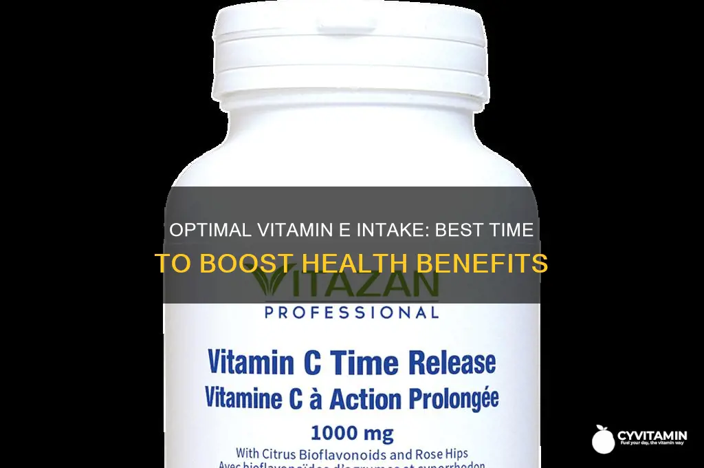 what is the best time to drink vitamin e