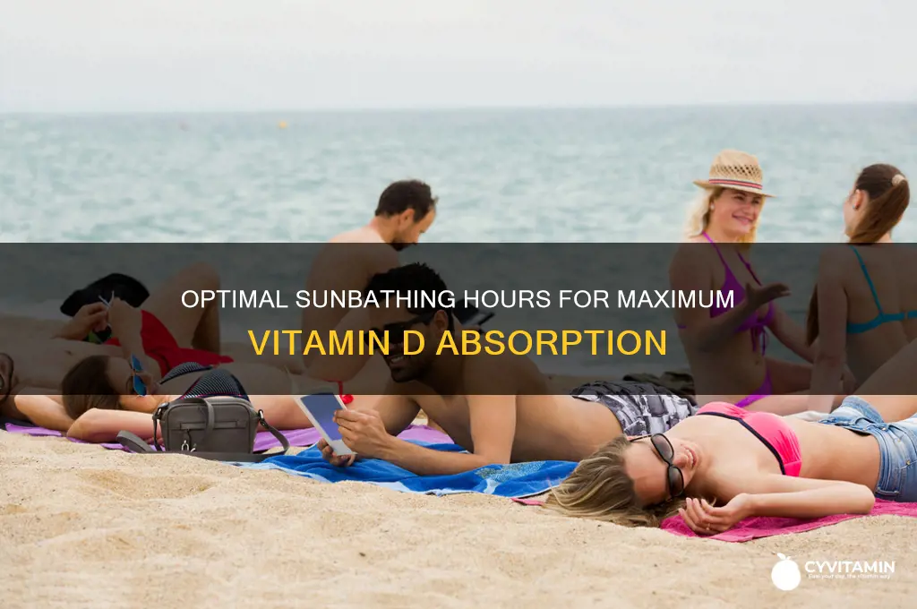 what is the best time to sunbathe for vitamin d