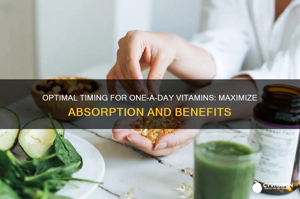 what is the best time to take one-a-day vitamins