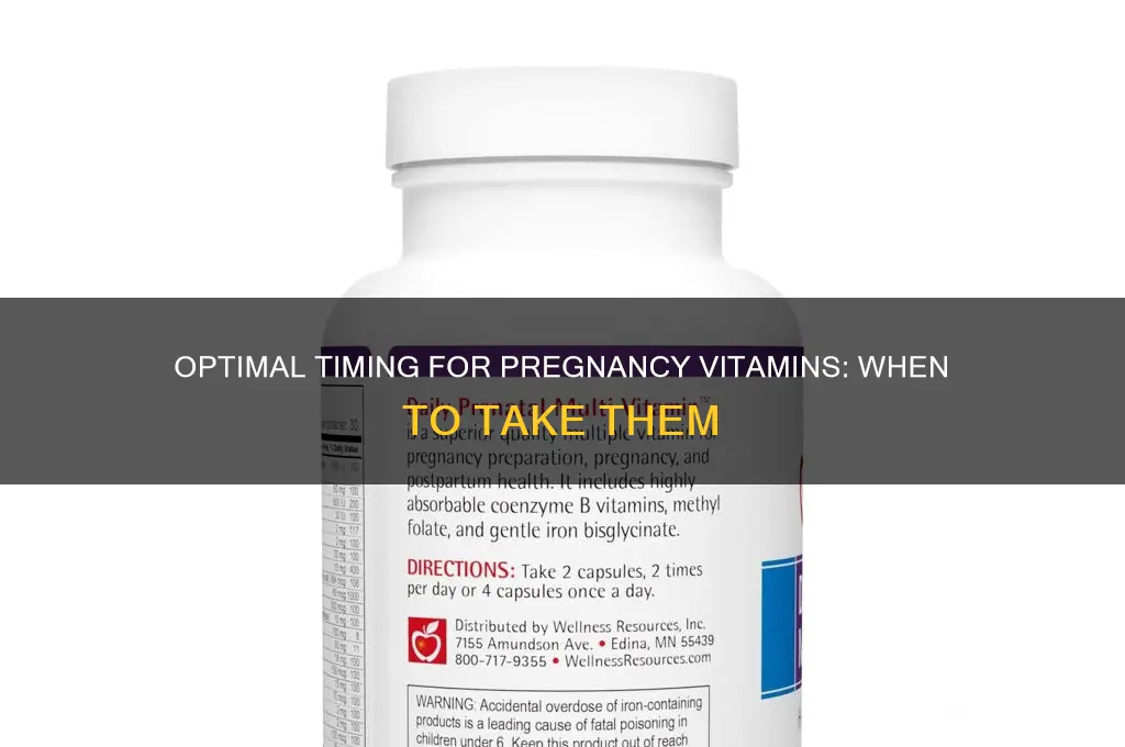 what is the best time to take pregnancy vitamins