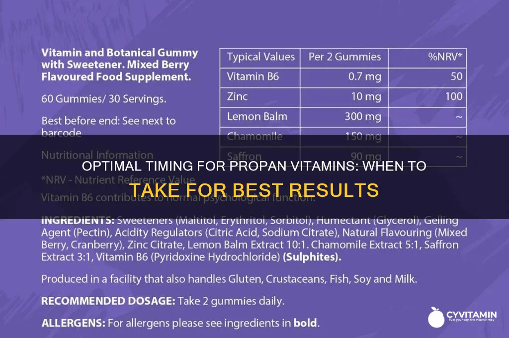 what is the best time to take propan vitamins
