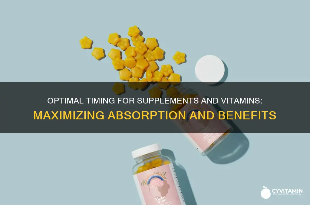what is the best time to take supplements and vitamins