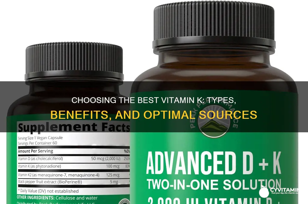 what is the best type of vitamine k to take