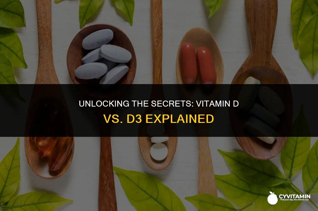what is the difference between vitamin d & d3