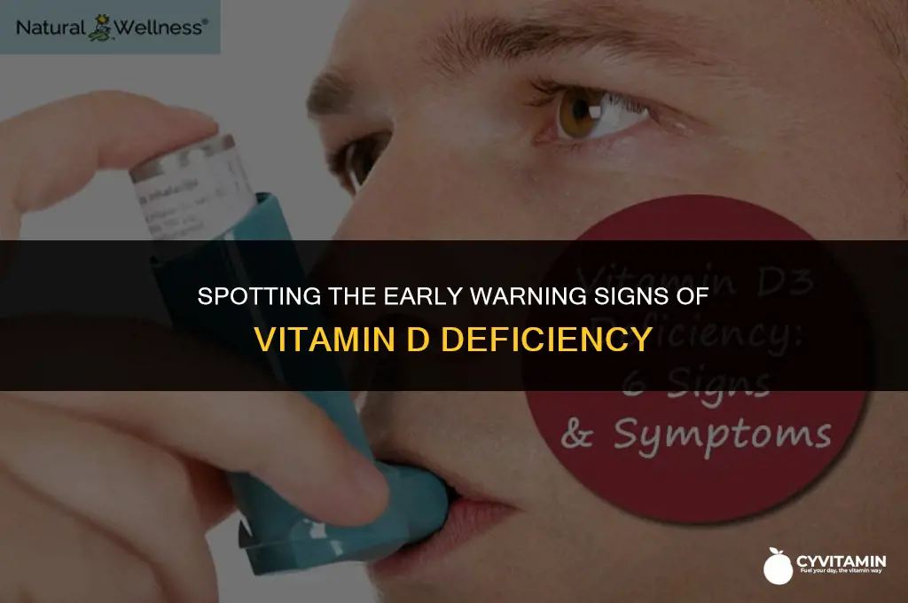 what is the first sign of vitamin d deficiency