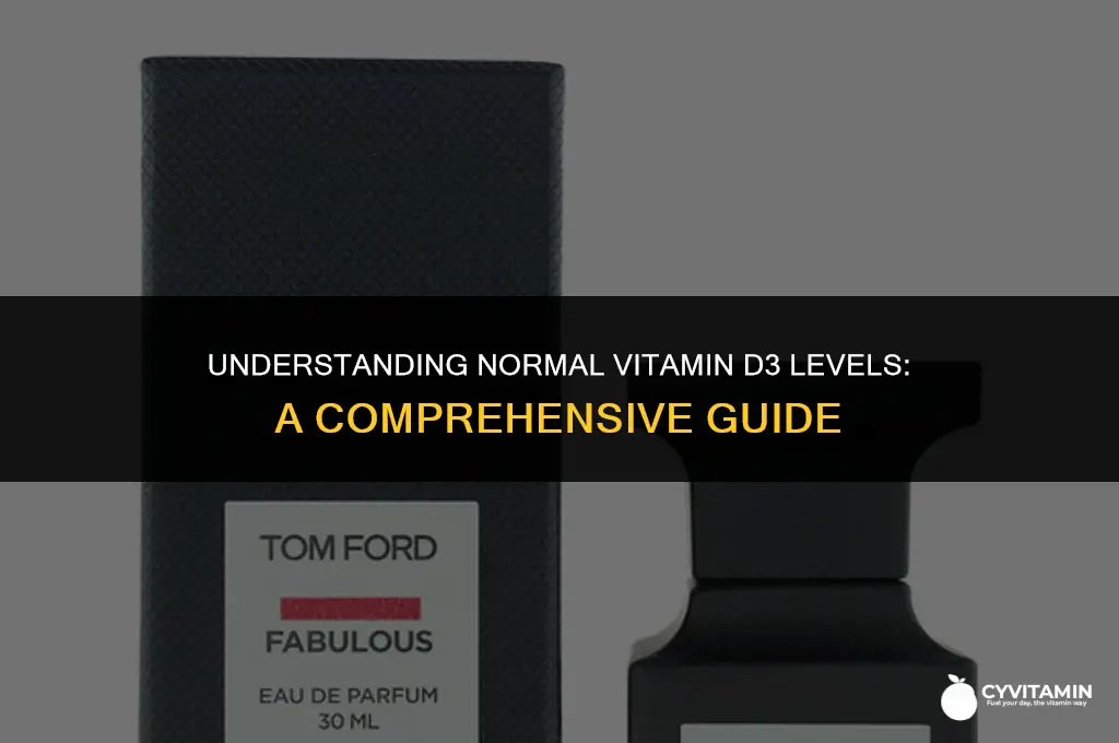 what is the normal vitamin d3 level
