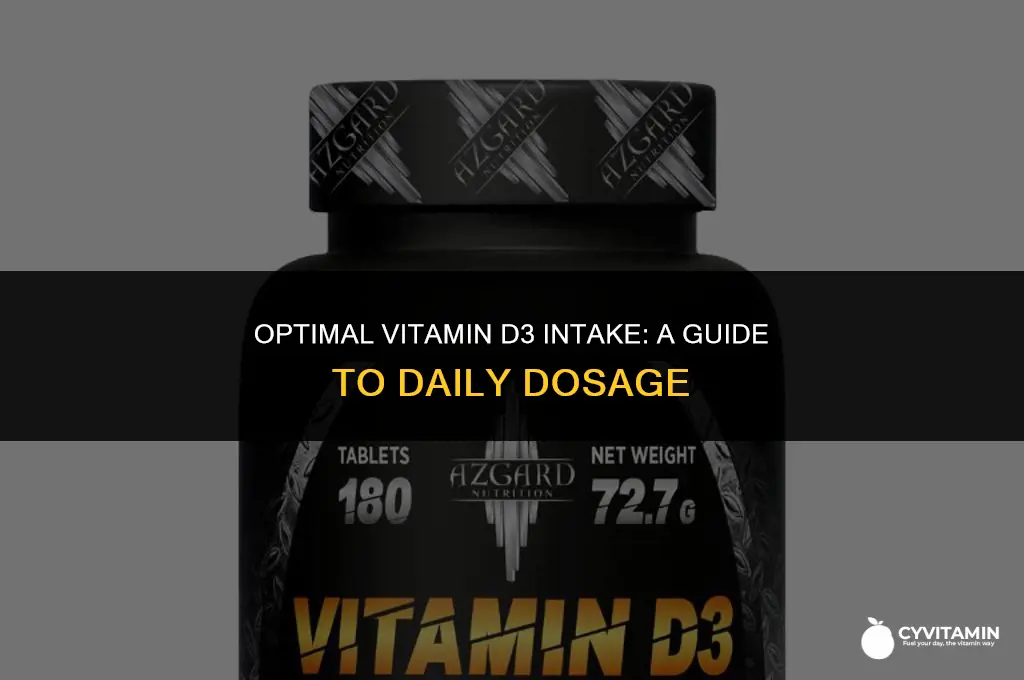 what is the recommended daily dose of vitamin d3