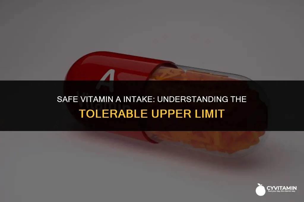what is the tolerable upper intake level for vitamin a