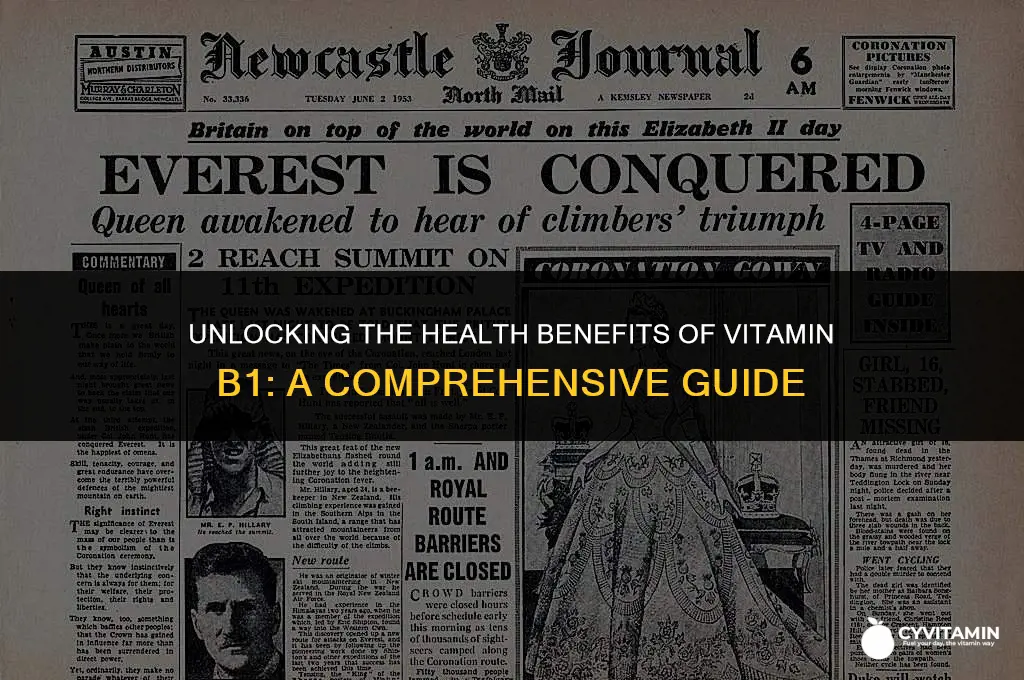 what is vitamin b 1 good for