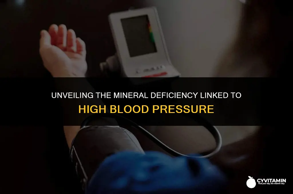 what mineral deficiency causes high blood pressure