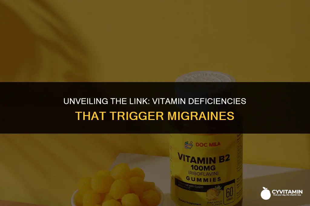 what vitamin deficiencies cause migraines