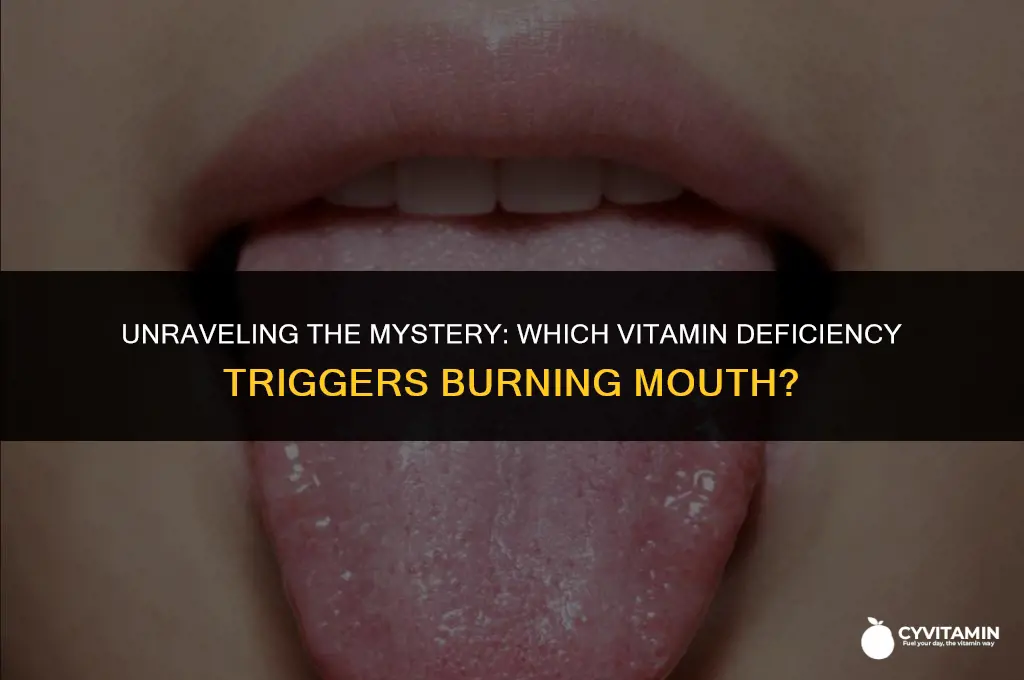 what vitamin deficiency causes burning mouth
