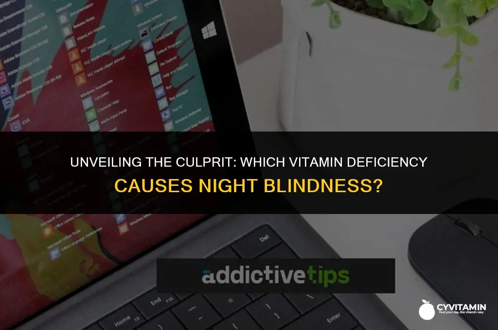 what vitamin deficiency leads to night blindness